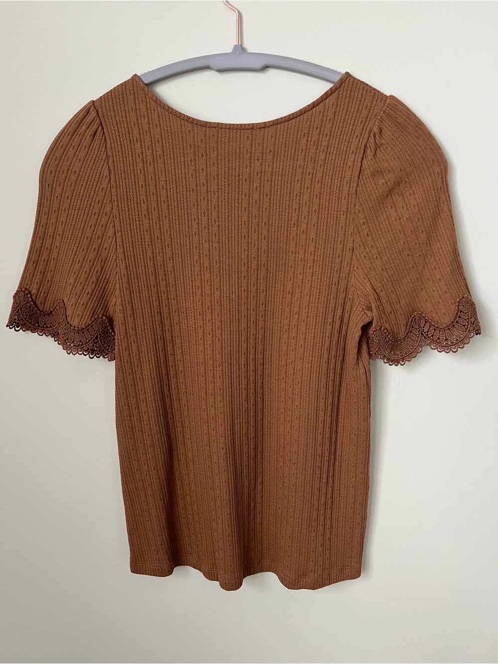 Sezane Clea T-Shirt in Coffee Sz S - Picture 3 of 8